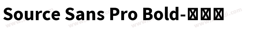 Source Sans Pro Bold字体转换